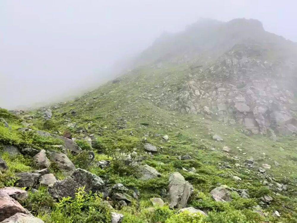 雲の中の焼岳