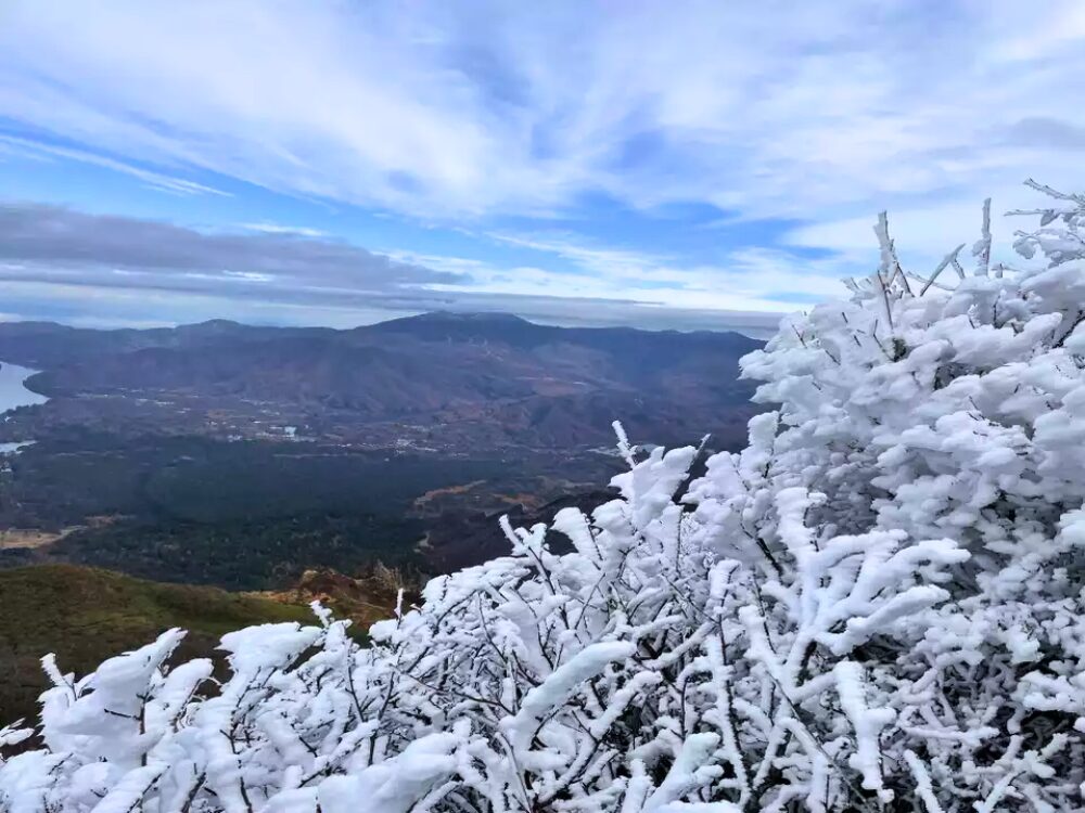 樹氷と景色