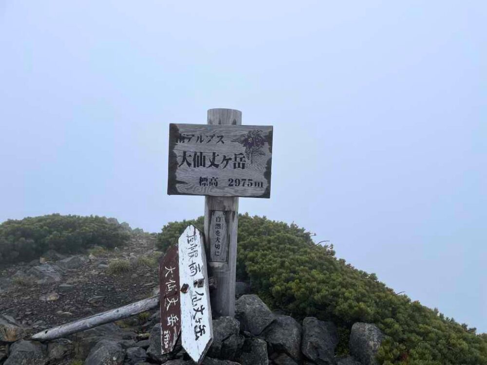 大仙丈ヶ岳 山頂