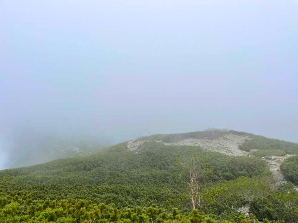 雨の稜線歩き
