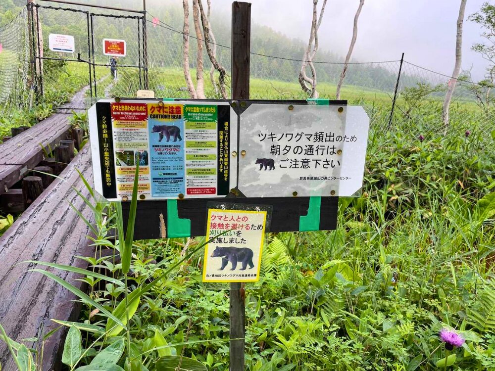 クマ注意看板