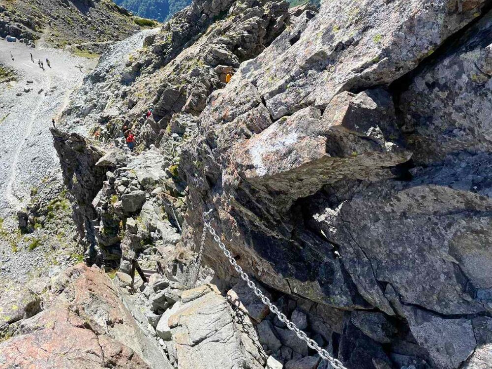 槍ヶ岳の下山路