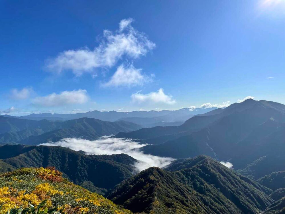 越後駒ヶ岳の登山道から見る雲海