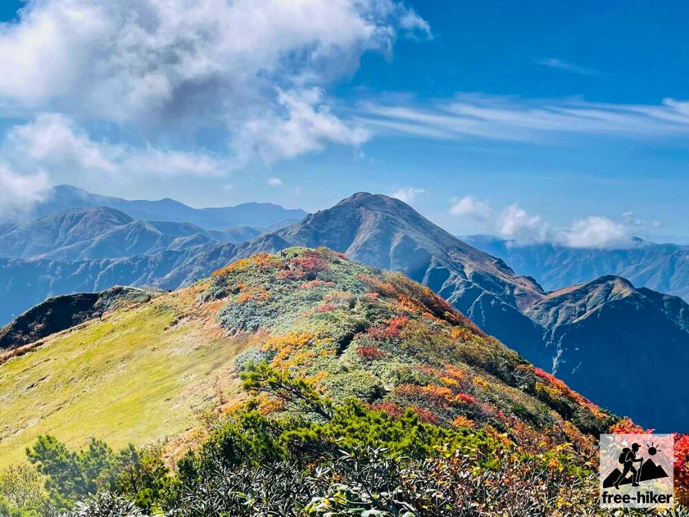 越後駒ヶ岳の稜線