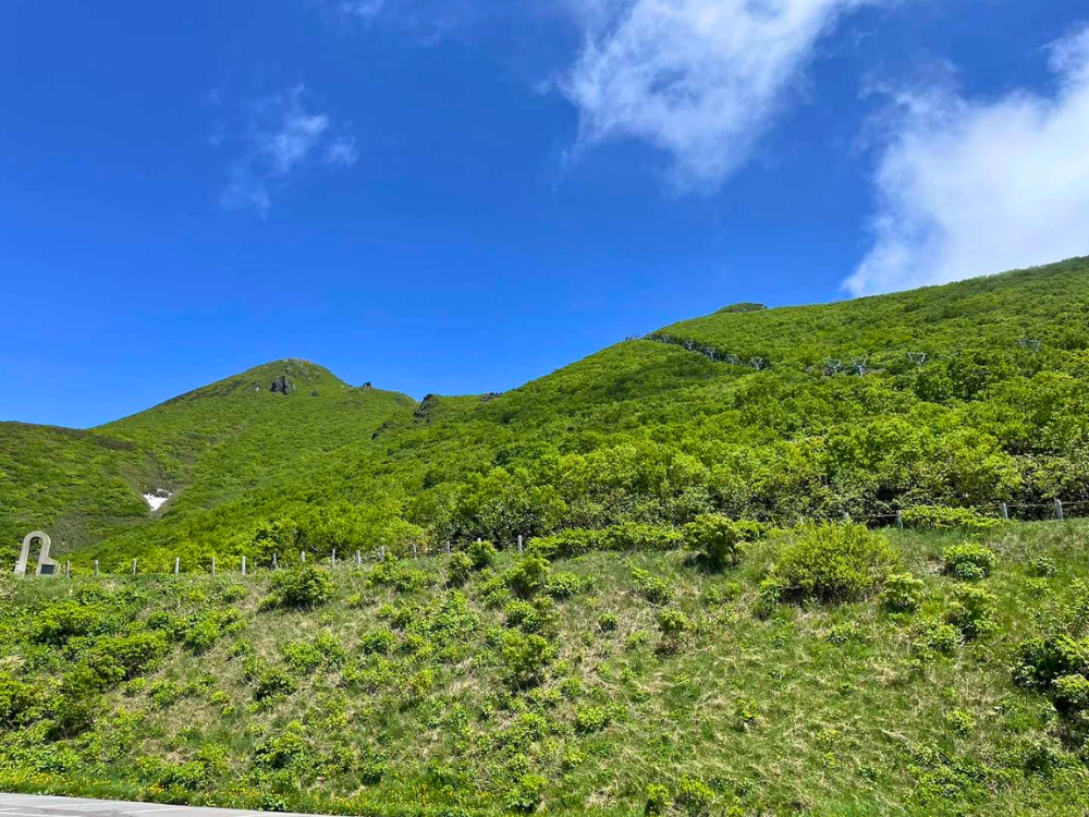 8合目駐車場絡みた岩木山