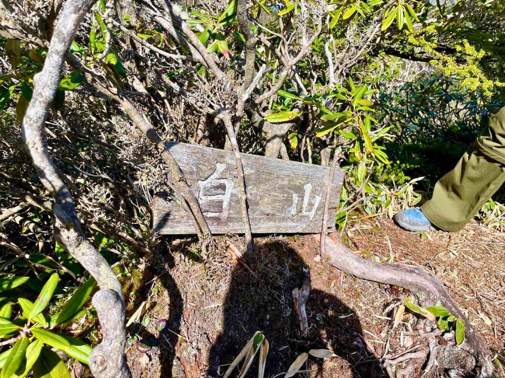皇海山にある白山山頂