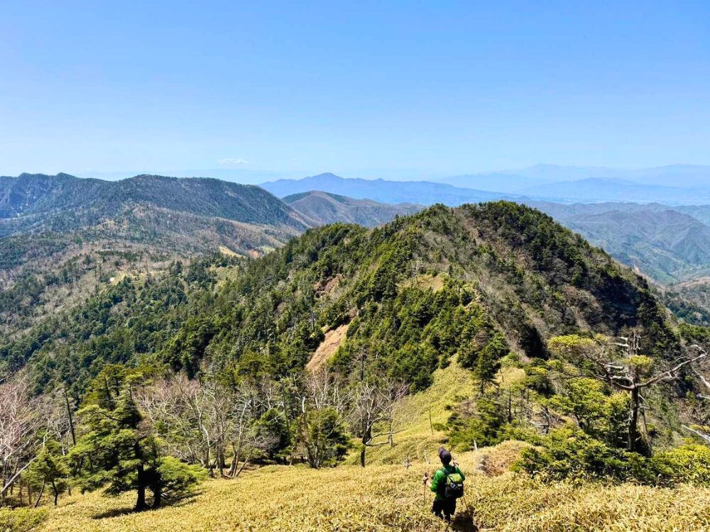 六林班峠側の登山道